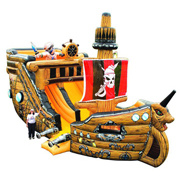 giant inflatable pirate ship slide